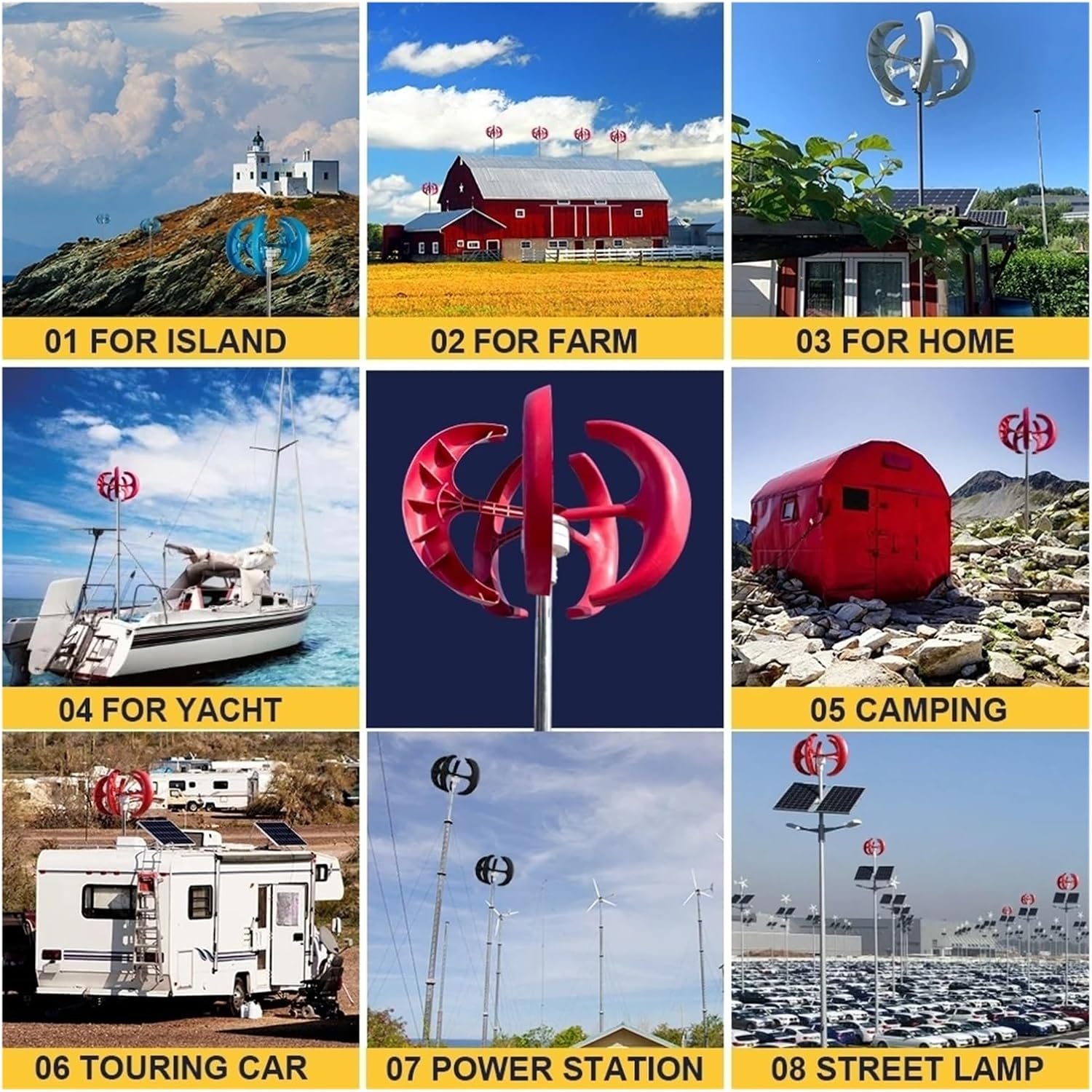 3000W Vertical Wind Turbine 12V 48V Vertical Axis Wind Generator Windmill with MPPT Charging Controller Low Starting Speed for Home(White,Charging CONROL_48V)