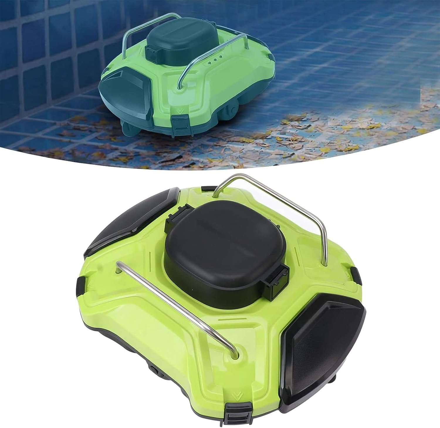 Robotic Pool Cleaner,120 Min Runtime,Rechargeable Battery,Cleans Above In Ground Pools Up to 861 Sq.Ft