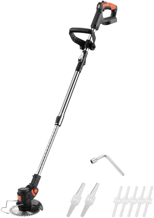 Household LED Digital Display Electric Lawn Mower Portable Cordless Grass Trimmer Home Garden Folding Trimming Pruning Hine