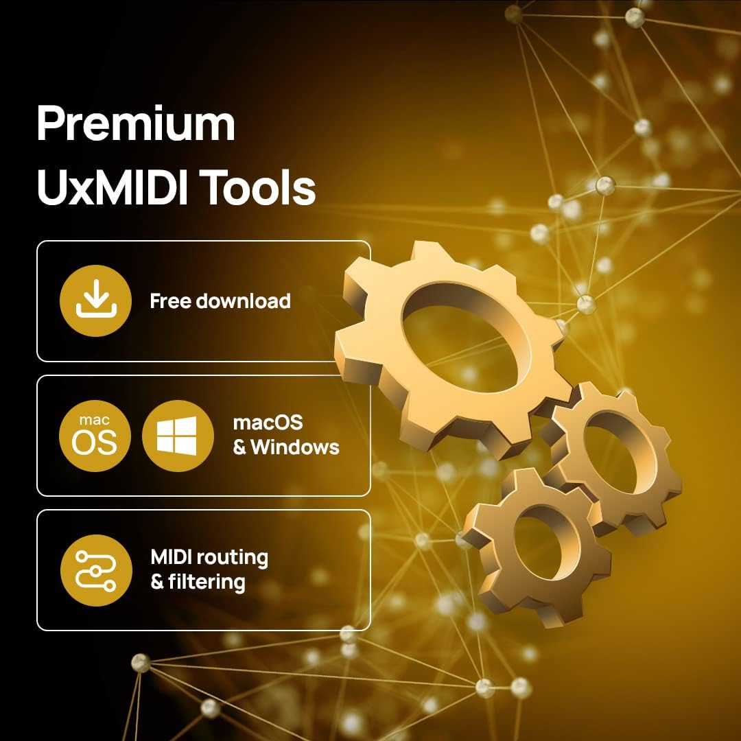 CME U6MIDI Pro + 4-Pack 3FT TRS 3.5 (A) MIDI Cables - MIDI Interface with Router, Mapper and Filter + 4-Pack TRS 3.5 Low-Profile MIDI cables