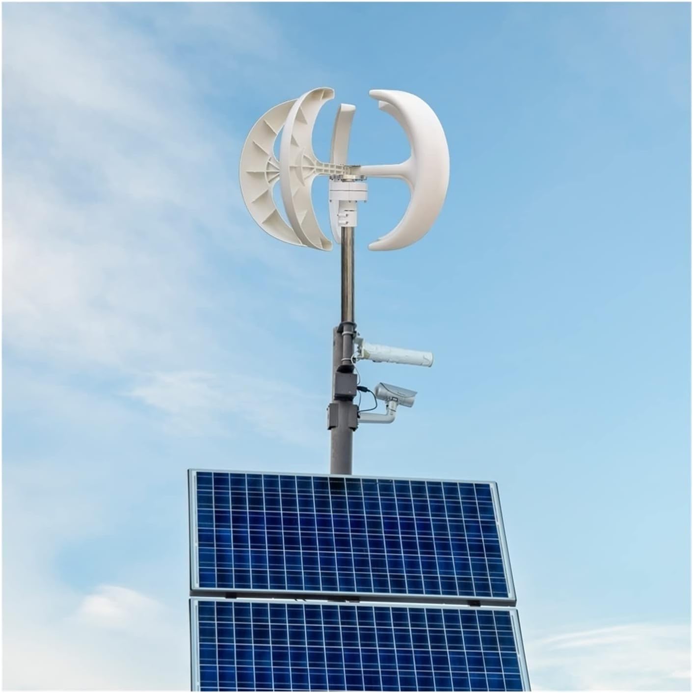 Wind Turbine, Vertical Wind Turbine Windmill 1000W 12v 24v Low Noise Wind Speed Start Rotation Free Energy with MPPT Charge Controller(Red,with MPPT Controller_48V)