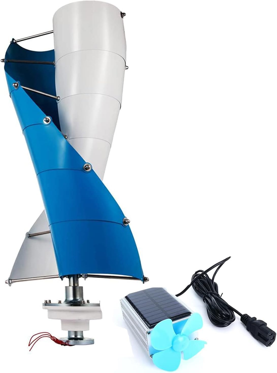 LiuSj JUnSt Vertical Wind Turbine Generator,5000W Portable Wind Power Turbine Maglev Generator 2 Ring Blades with Charge Controller