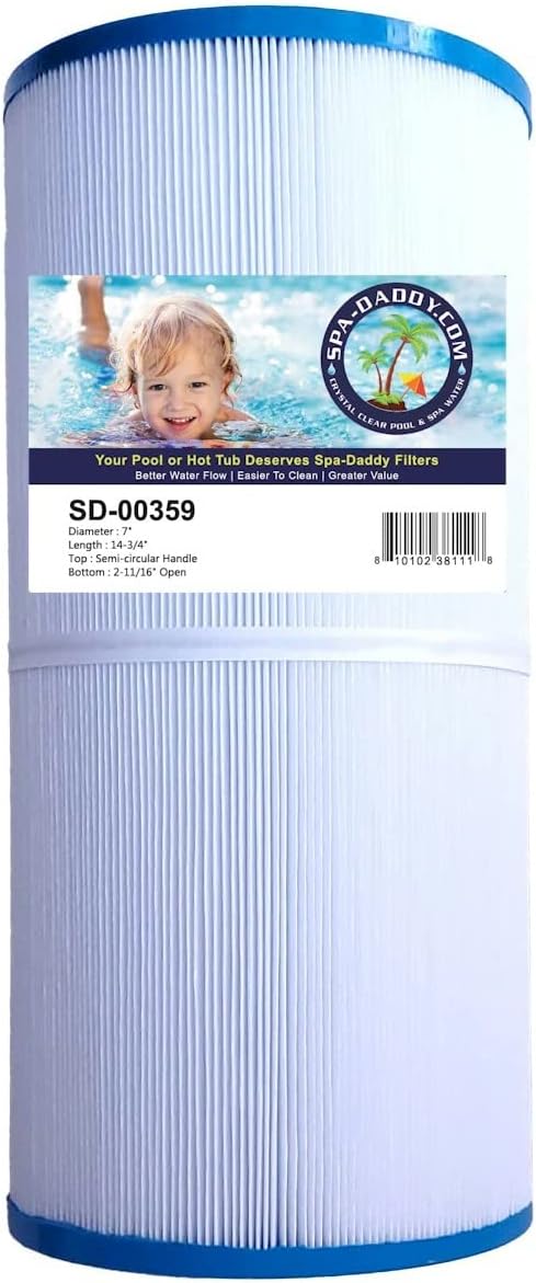 Spa-Daddy SD-00359 Filter - Replacement for Caldera 75 (Current Style) Replaces Pleatco PCD75N | Filbur FC-3964 | Unicel C-7375