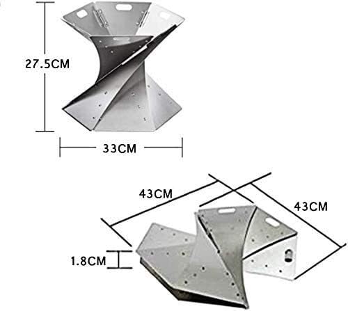 Fire Pits Outdoor Wood Burning Fire Pits Outdoor Fire Pit Bonfire Coal Grill Firepit for Outside Grill Charcoal Smokeless Grill with Spark Screen Poker with Cover BBQ Cooking for Outsid