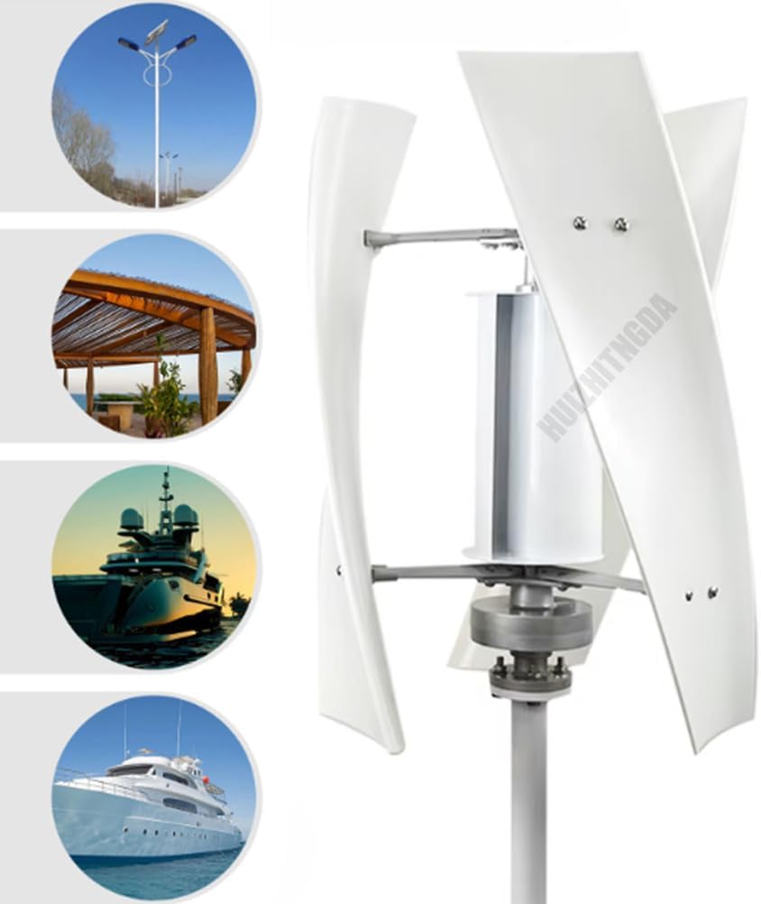 3000W Outdoor Magnetic Levitation Wind Turbine Kit,No Noise 3 Blade 12V-220V Vertical Portable Wind Turbine W/Controller for Home, Garden Lighting