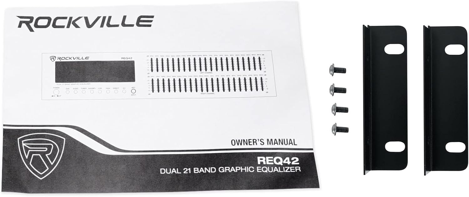 Rockville REQ42-B Dual 21-Band Graphic Equalizer, 19