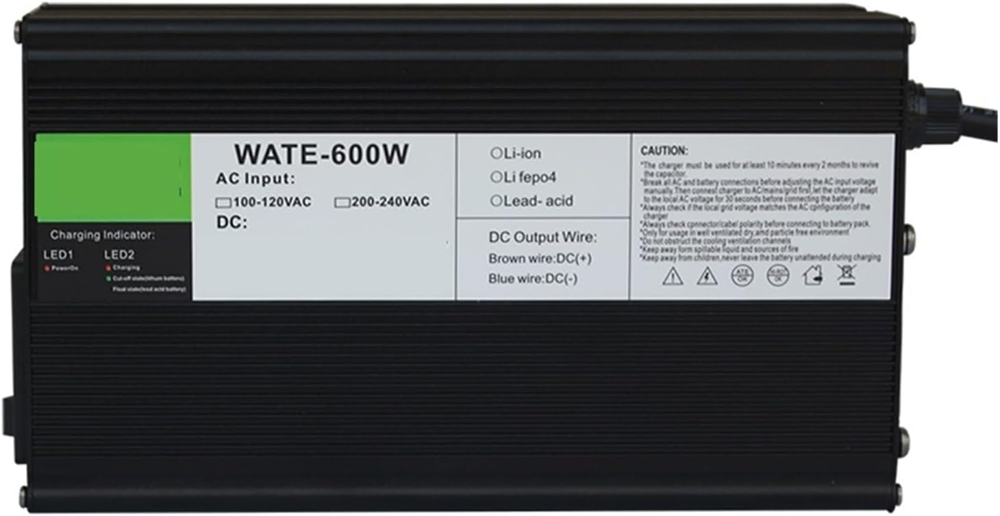 CAARLA Charger Aluminum Lithium Ion Battery 29.2V 20A Charger 8S 24V LiFePO4 Battery Smarts Charger Aluminum Shell with Fan Robot Electric Wheelchair(XT60,A.U)