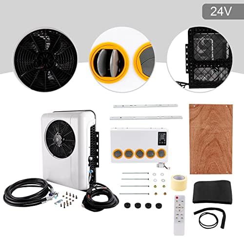 RV Air Conditioners，24V 3400-10238BTU Universal RV Air Conditioner System Split Mini Split AC System Unit for Semi Trucks Bus RV Caravan Agricultural Vehicles, Campers