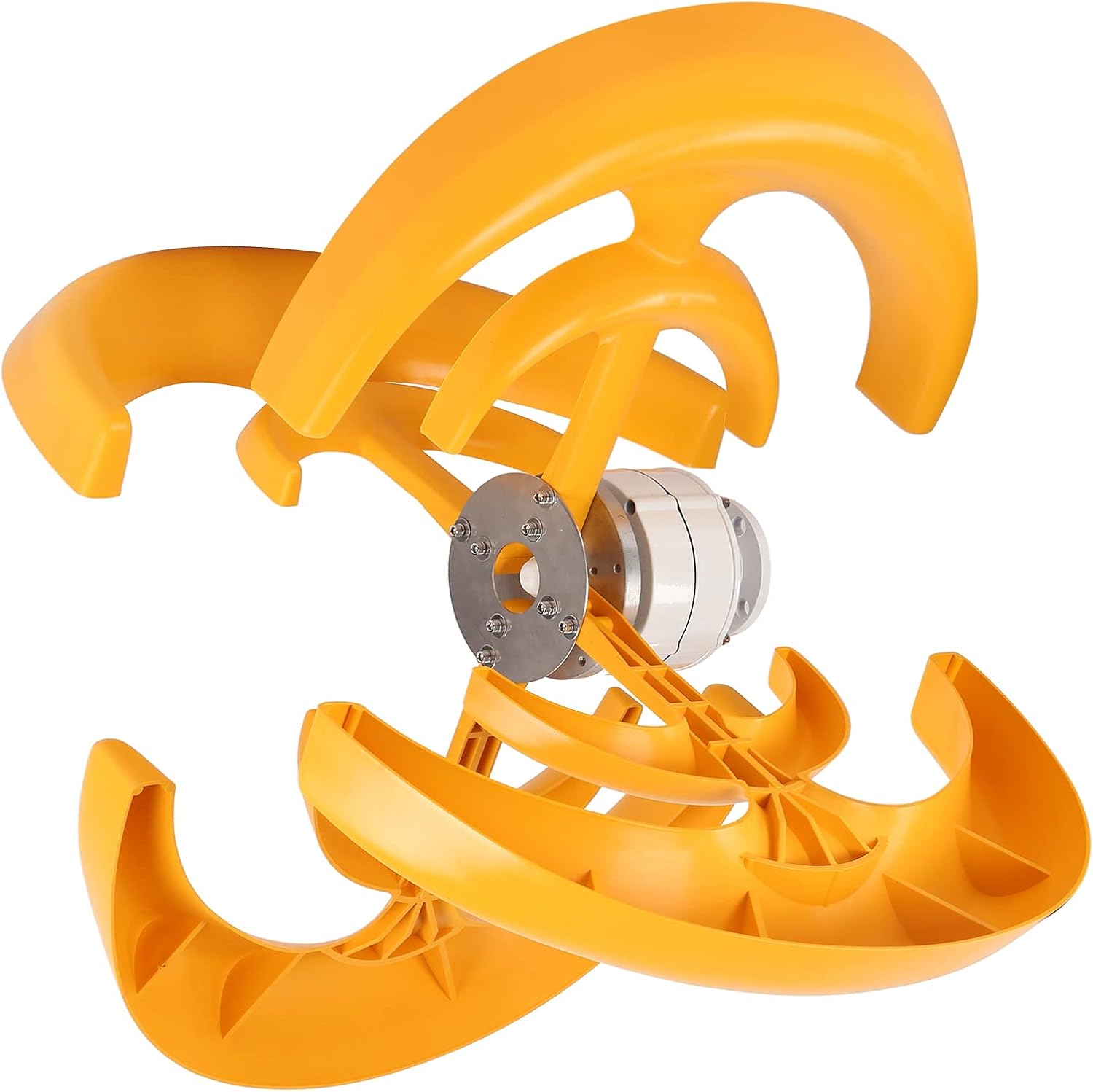 Wind Turbine 4 Blade Lantern Type 1200W Electricity Producer Equipment Parts for Home Ship Surveillance Alloy Steel Plastic (12V)