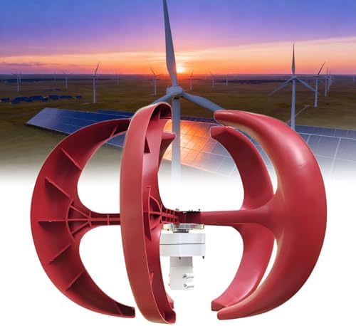5-Blade Vertical Wind Turbine Generator Kit - Modern Eco-Friendly Wind-Solar Hybrid Power for Street Lights, Highways & Scenic Areas - Efficient 48V Energy Solution
