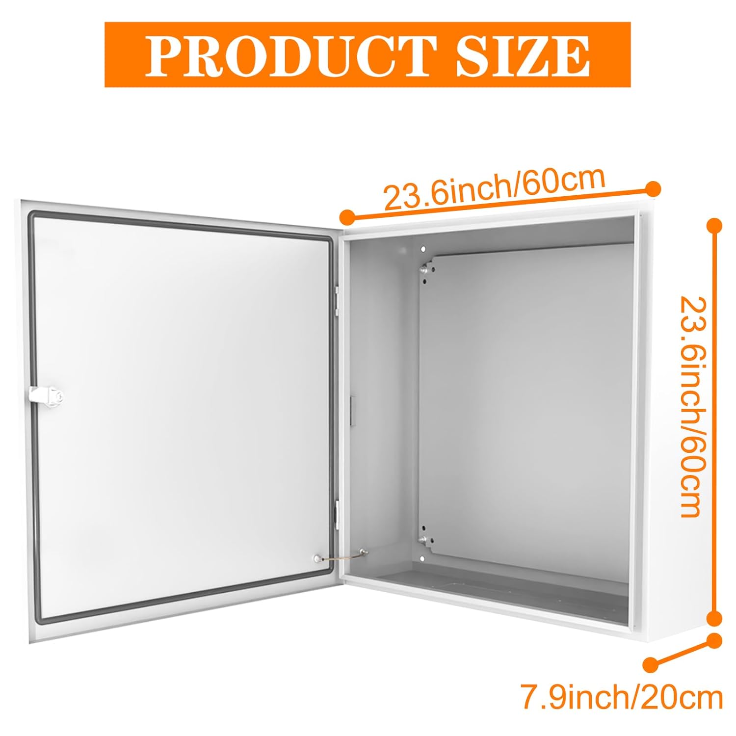 Outdoor Electrical Box 24 x 24 x 8'' Nema 4X Enclosure Waterproof Junction Box Electrical Enclosure Lockable Weatherproof Enclosure Box