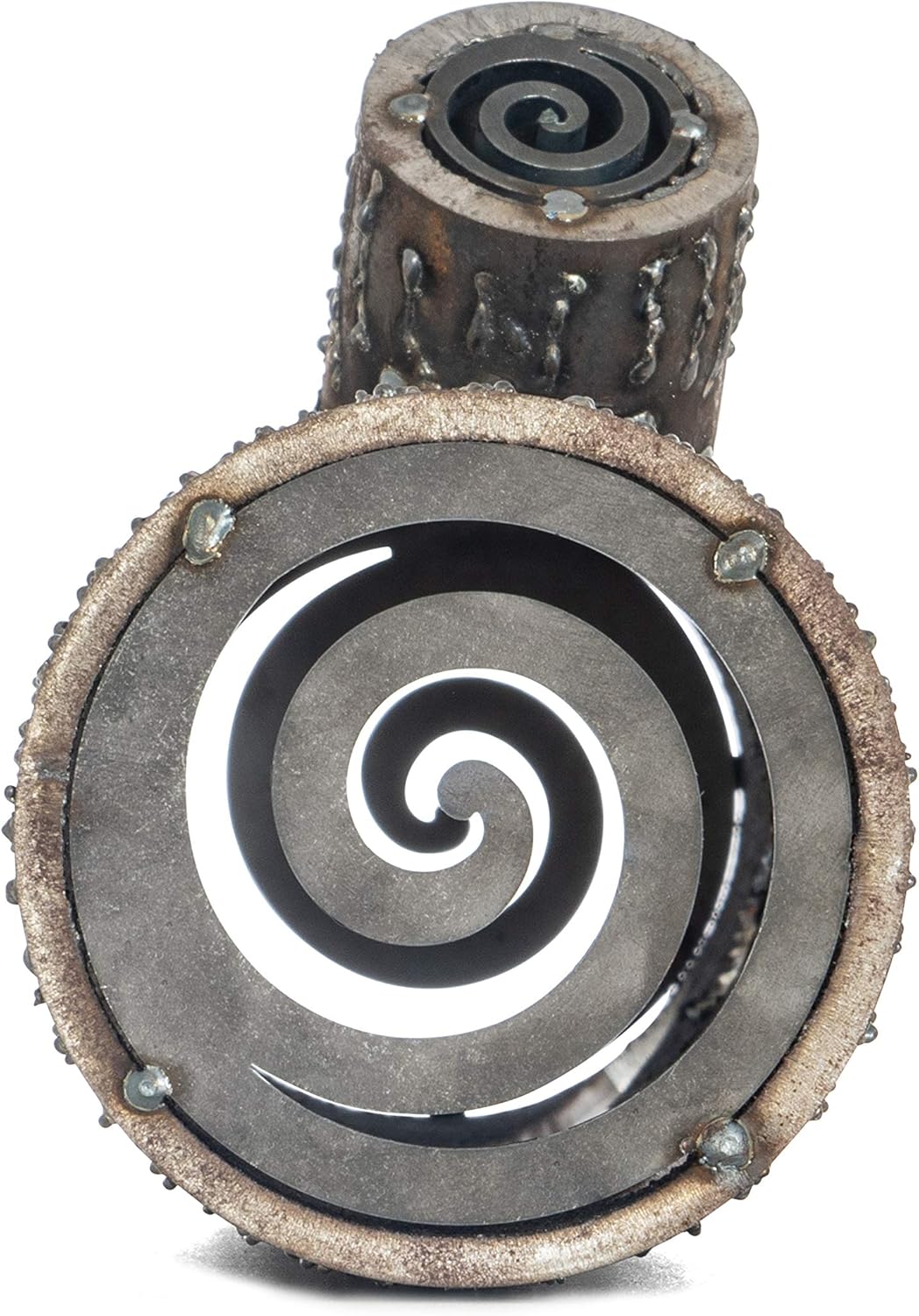 Maxam 24 Inch Steel Fire Pit Log - Decorative Interlocking Metal Firewood, Absorbs and Radiates Heat, for Gas and Propane Powered Outdoor Fireplace Pits