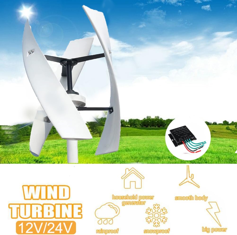 9000W Low Speed 3 Phase Vertical Wind Power Generator W/Controller 12V 24V 48V 220V No Noise Wind Turbine Generator, for Solar Power Generation System