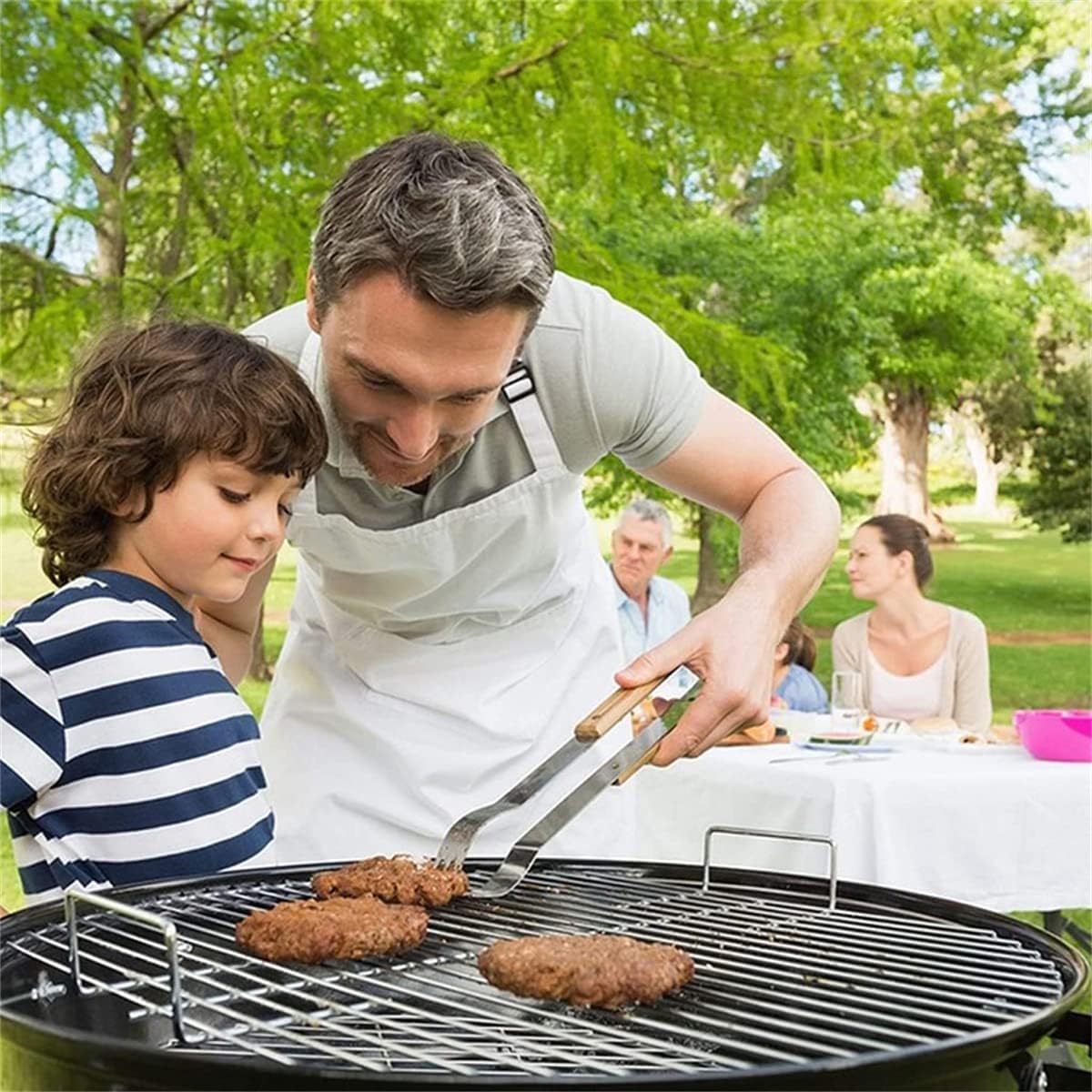 Fire Pit Fire Pit, 21'' Outdoor Patio Steel Fire Pit Wood Burning BBQ Grill Firepit Bowl with Round Mesh Spark Screen Cover Fire Poker