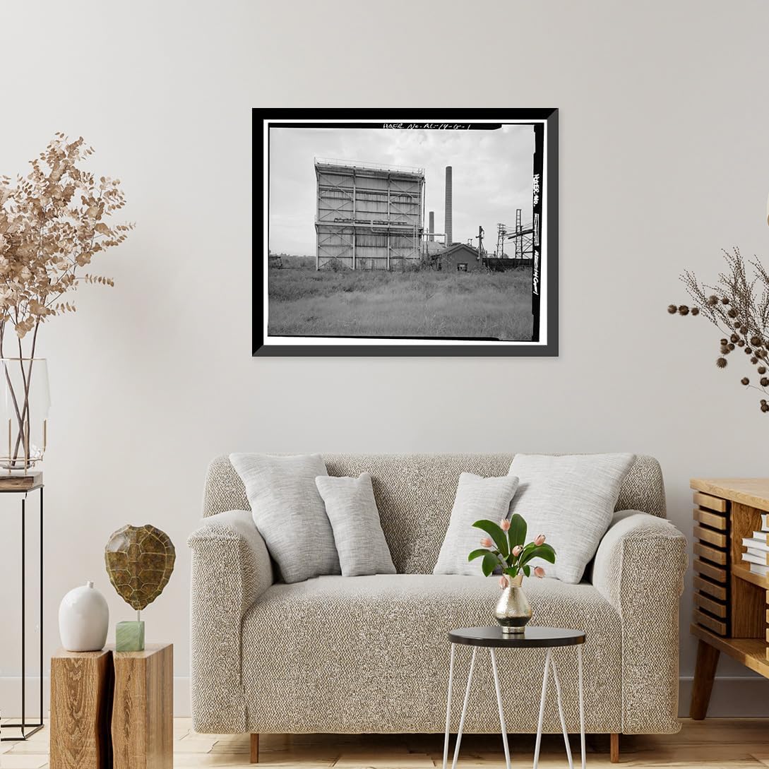 Historic Framed Print, Thomas By-Product Coke Works, Quenching Station, 1200 Tenth Street West, Thomas, Jefferson County, AL, 17-7/8