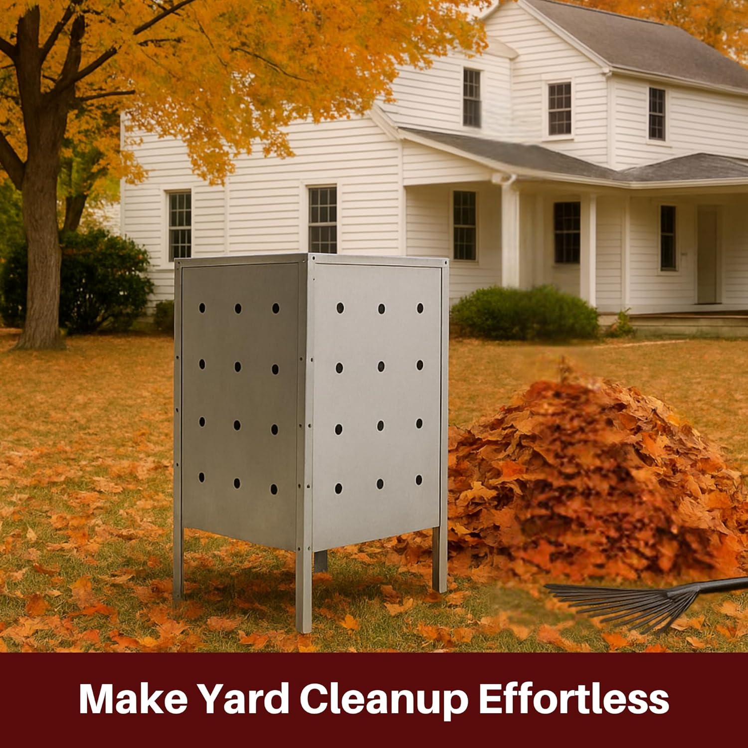 Burn Barrel Trash Can – Heavy Duty Galvanized Metal Fire Pit for House & Garden Use – Great for Paper, Garbage, Outdoor Debris & Shredder Waste – 29x16 Inch, 31.7 Gallon Capacity