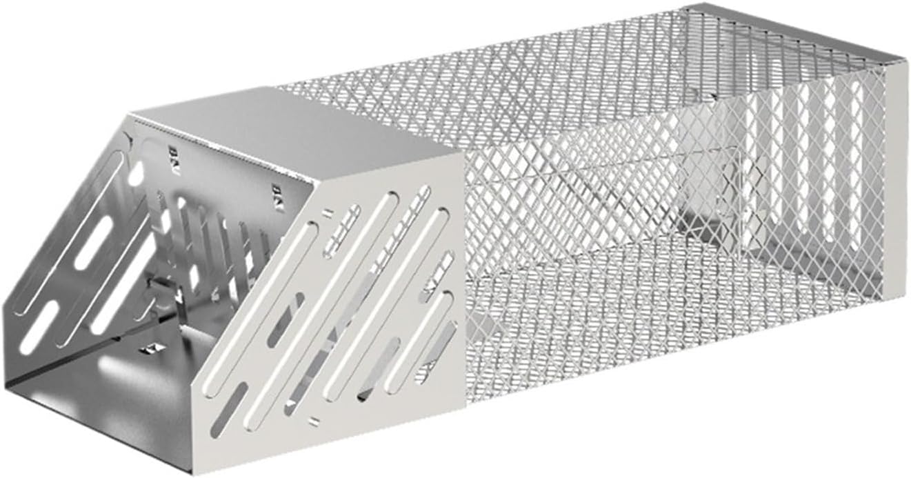 Rat Trap, Automatic Household Mousetrap Mousetrap Iron Net Self-Locking Household Mousetrap Household Gadget Metal