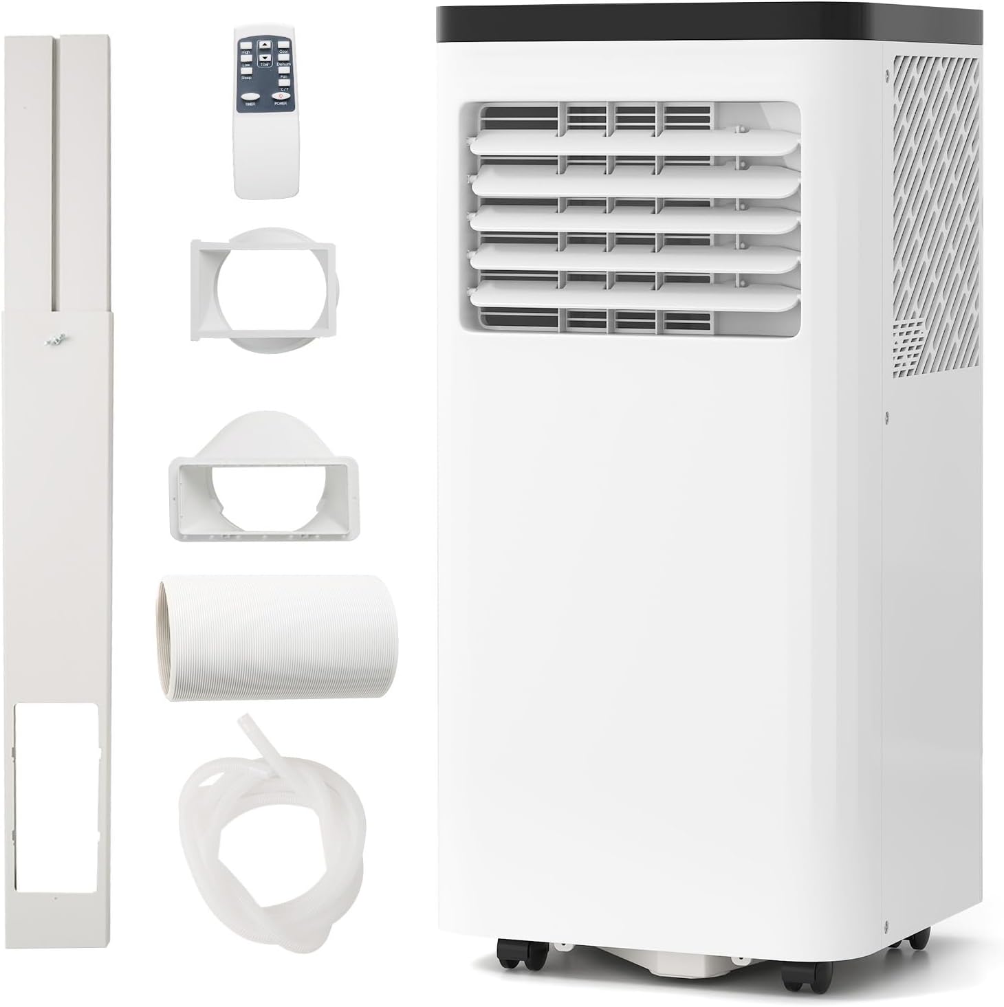 DORTALA Portable Air Conditioner 10000 BTU, 3-in-1 AC Unit with Remote Control, Dehumidifier, 24H Timer, Window Kit, Stand Up AC for 450 Sq.FT Bedroom, Dorm