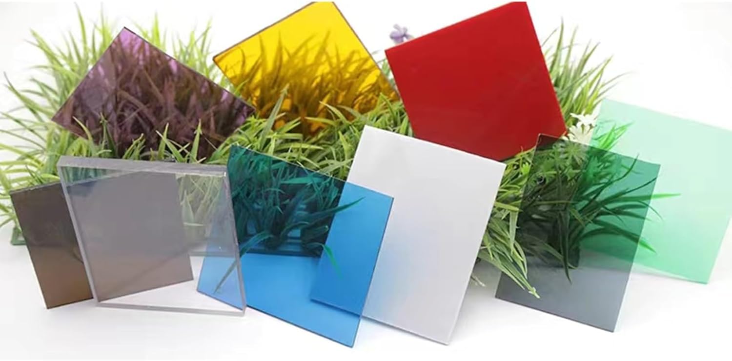 2mm Greenhouse Roofing Sheet Polycarbonate Canopy Panel Outdoor Insulation Daylighting Cover for Carport Patio Garden Porch Sunroom Roof Protection from Sun Snow Rain(Clear,5x32.8ft)