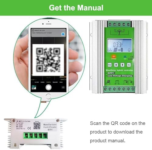 12000W Wind Solar Hybrid Charge Controller - MPPT 12V/24V/48V for Wind Turbines & Solar Panels, Efficient Off-Grid Power Solution with Dump Load Function