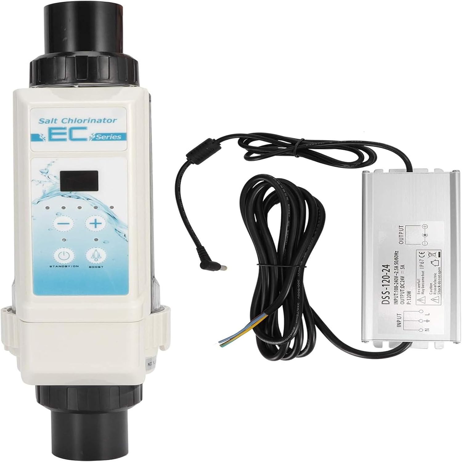 Pool Saltwater Salt Chlorine Generators Electrolysis Salt Chlorinator Device, Smart Salt Chlorinator System for Inground Pools- Built,N