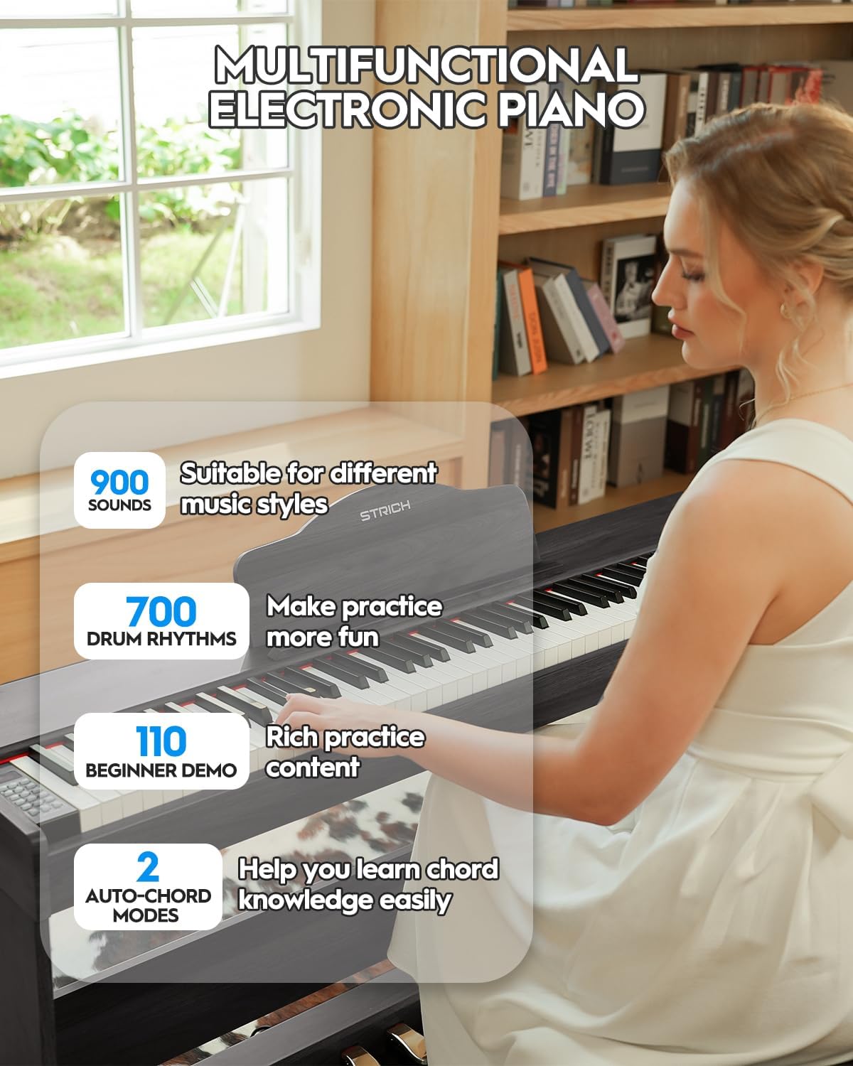 STRICH 88 Key Digital Piano & Piano Bench