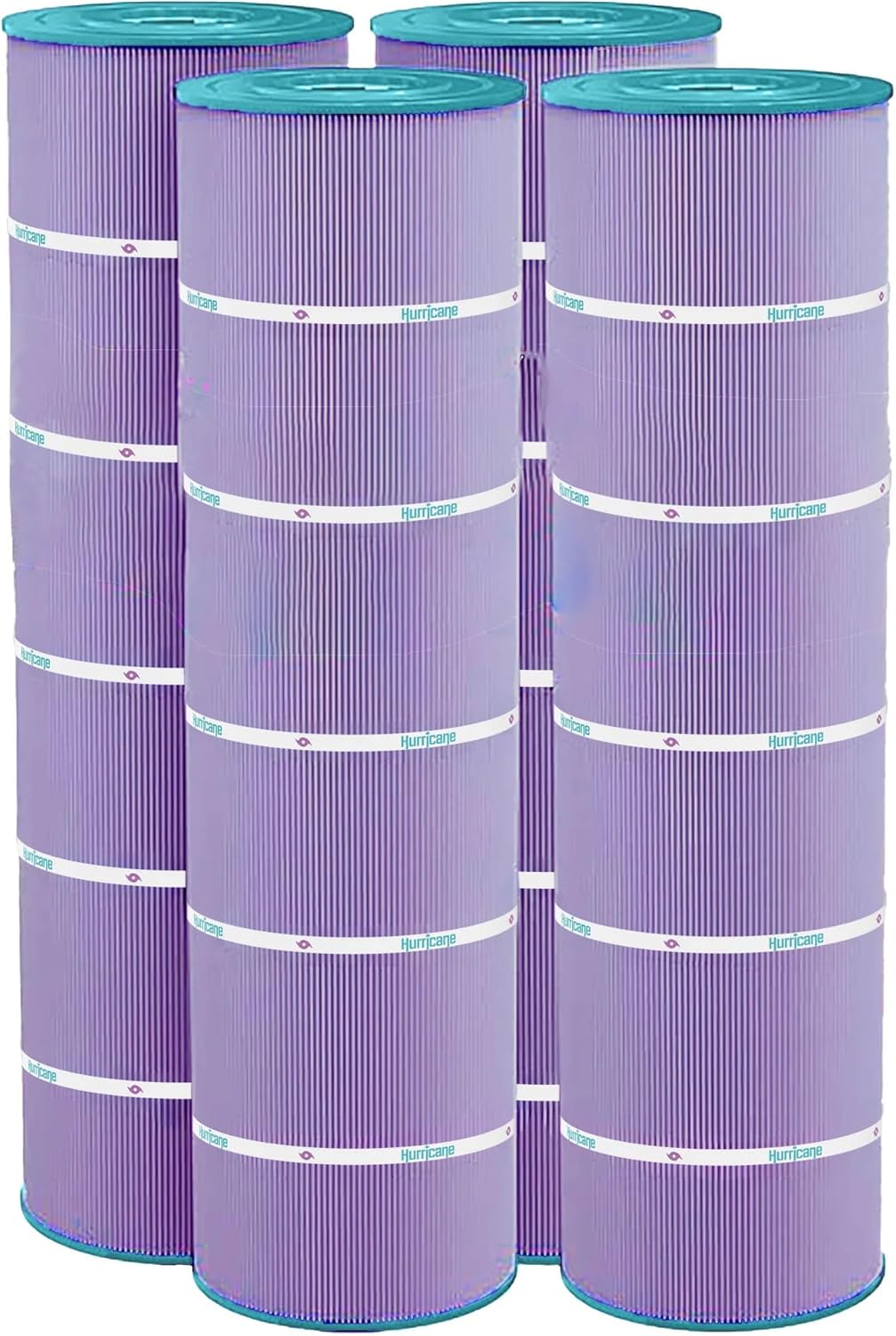 Hurricane Filters 4 Pack HF7488-04P Platinum Purple Pool Filter Cartridge - Replacement for Pleatco PA106, Unicel C-7488, Filbur FC-1226 - Best Value USA Pool & Spa Filters