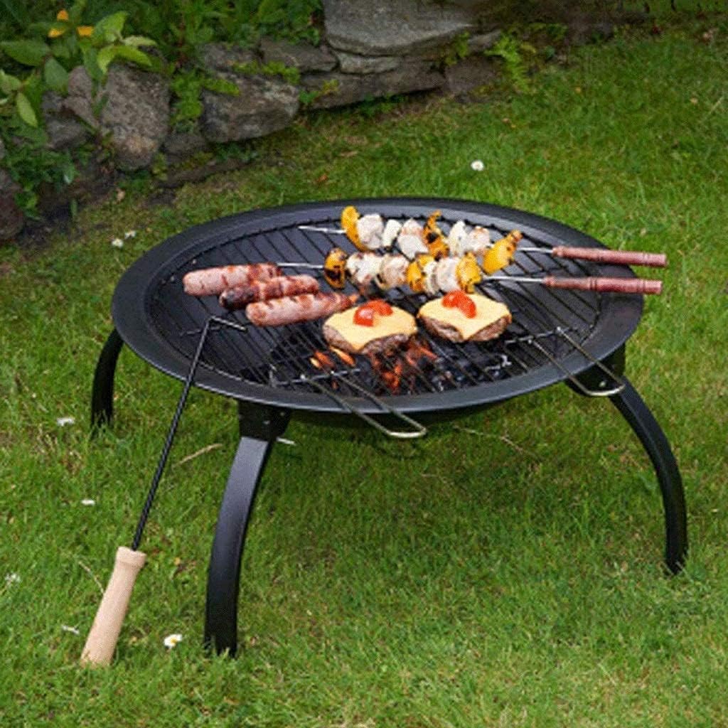Fire pits Heating Fire Pit, Fire Pits Outdoor Wood Burning Steel BBQ Grill Firepit Bowl with Mesh Spark Screen Cover Log Grate Wood Fire Fire Pit