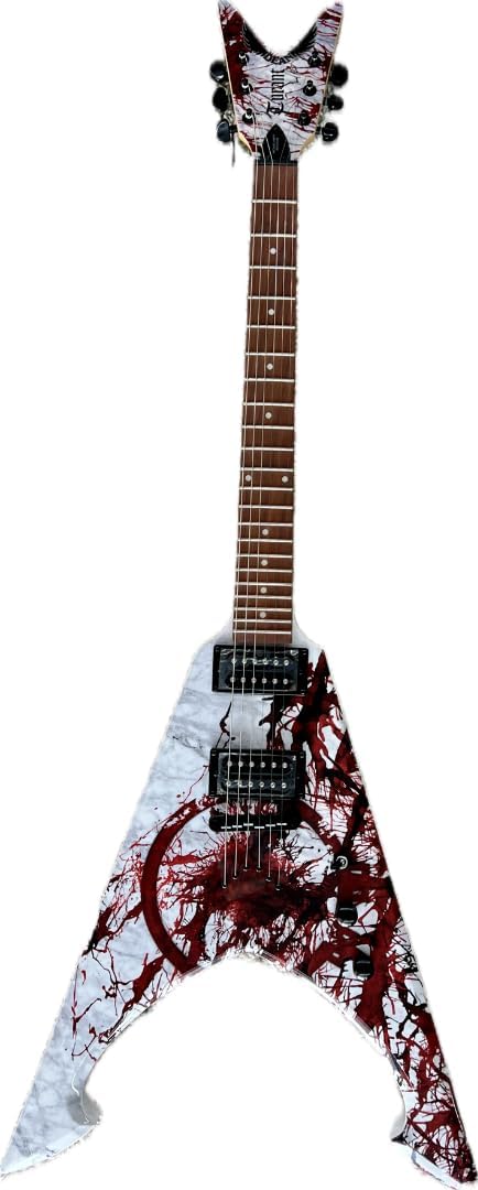 Dean Guitars 6 String Solid-Body Electric Guitar, Right Handed, Bloodsplatter Graphic (MAS TYRANTX SPLT)