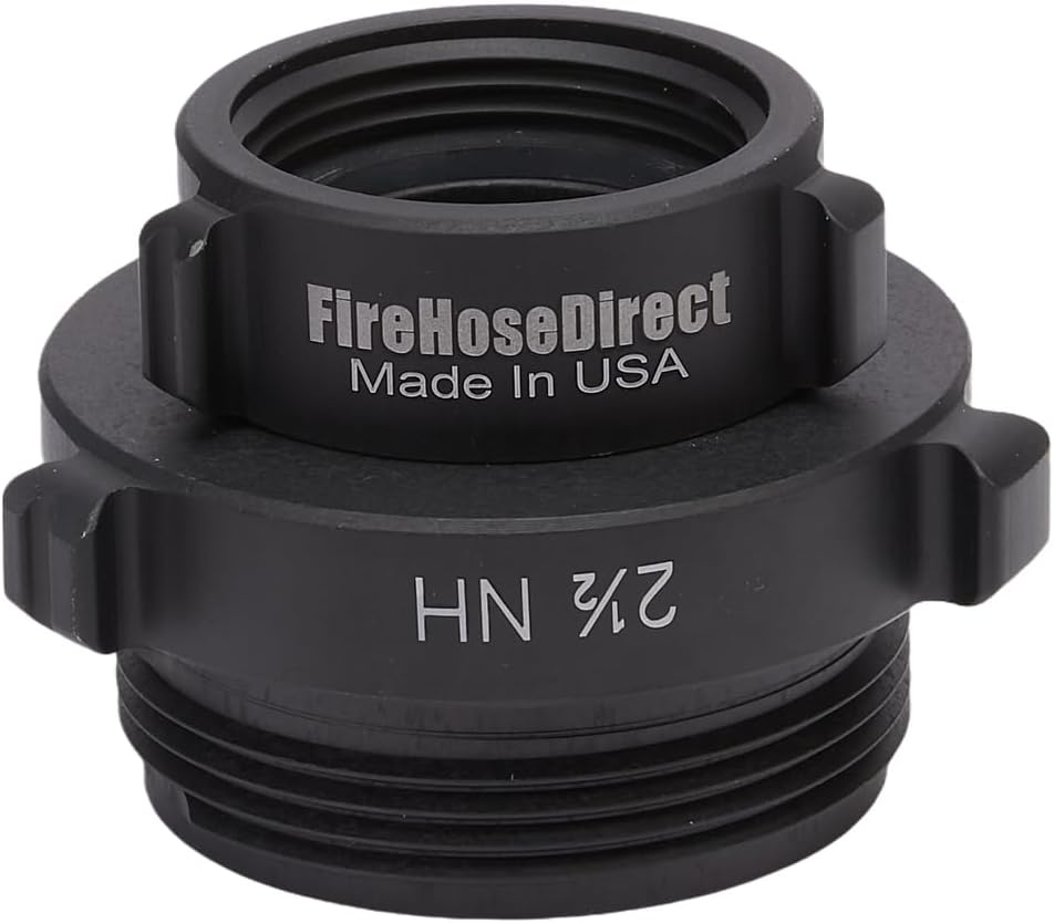 FireHoseDirect Aluminum 1 1/2 inch Swivel Female NH to 2 1/2 inch Male NH Fire Hose Adapter