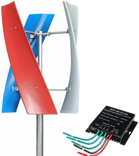 3000W/5000W Vertical Wind Turbine Generator Kit, 12V/24V/48V, 3 Blades, Permanent Magnet, Ideal for Hybrid Wind-Solar Systems - High Efficiency Energy Solution