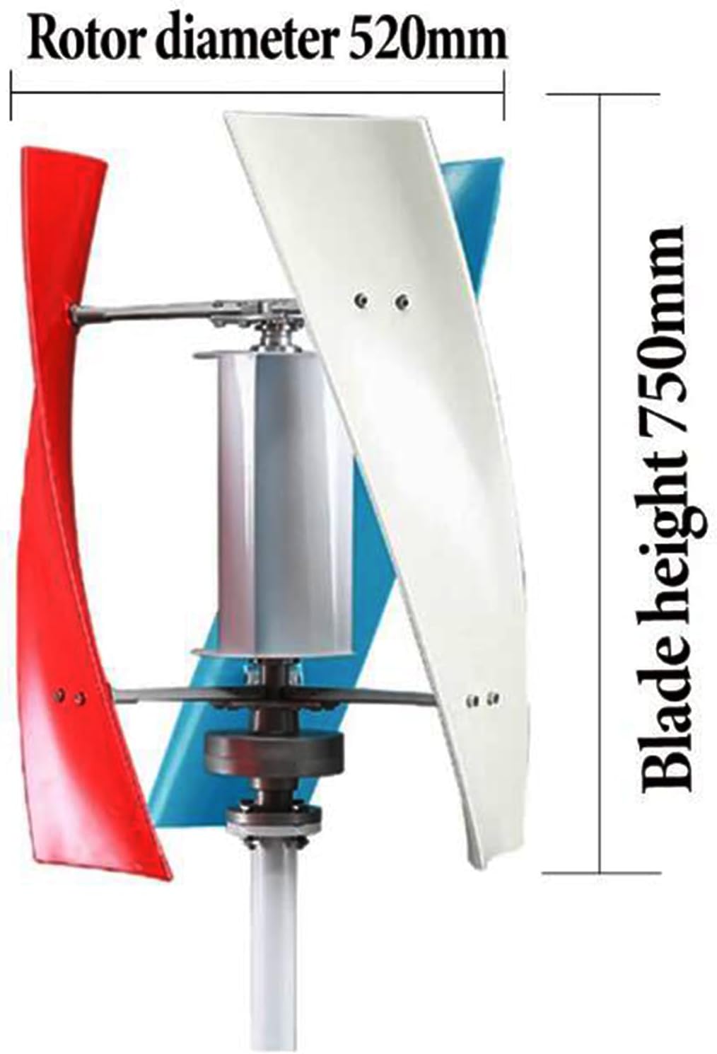 10000W 3 Blades 12V/24V/48V Vertical Axis Wind Turbine Generator,with Mppt Controller Off Grid System Home Use Low Noise Homeuse ﻿